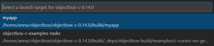 Select mypp as the launch target in VS Code - it will help verify the database version used